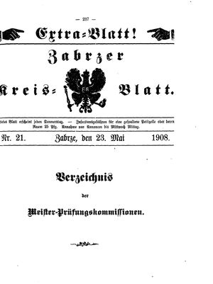 Zabrzer Kreis-Blatt vom 23.05.1908