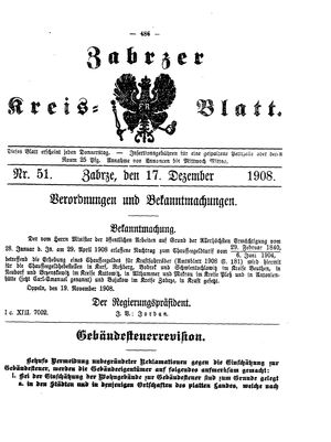 Zabrzer Kreis-Blatt vom 17.12.1908