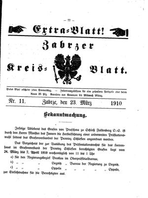 Zabrzer Kreis-Blatt vom 23.03.1910