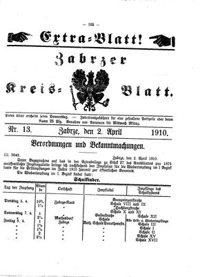 Zabrzer Kreis-Blatt vom 02.04.1910