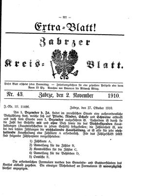 Zabrzer Kreis-Blatt vom 02.11.1910