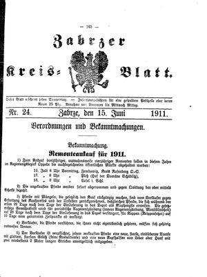 Zabrzer Kreis-Blatt vom 15.06.1911