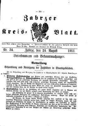 Zabrzer Kreis-Blatt vom 24.08.1911