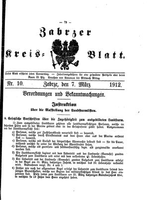Zabrzer Kreis-Blatt vom 07.03.1912