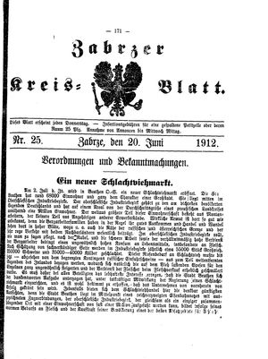 Zabrzer Kreis-Blatt vom 20.06.1912