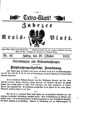 Zabrzer Kreis-Blatt vom 28.10.1912