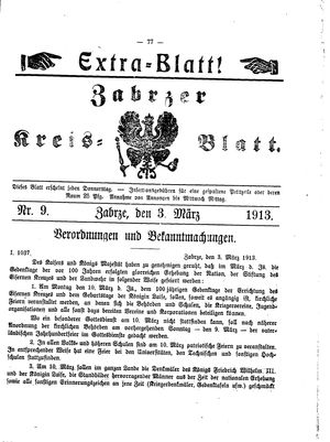 Zabrzer Kreis-Blatt on Mar 3, 1913