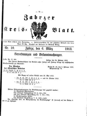 Zabrzer Kreis-Blatt on Mar 6, 1913