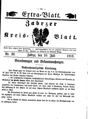 Zabrzer Kreis-Blatt vom 10.07.1913