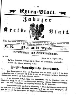 Zabrzer Kreis-Blatt vom 24.12.1913