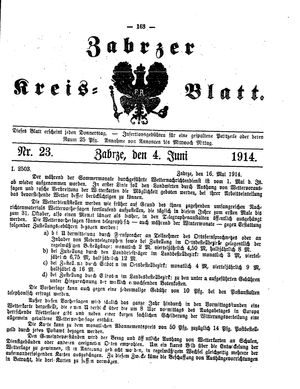 Zabrzer Kreis-Blatt vom 04.06.1914