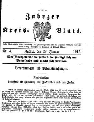 Zabrzer Kreis-Blatt vom 28.01.1915