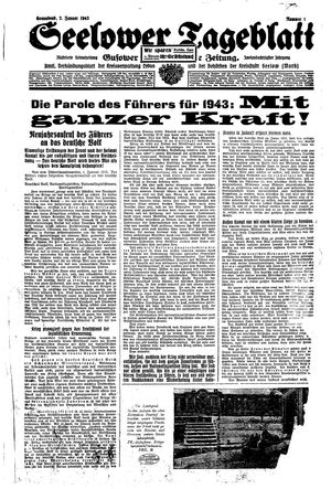 Seelower Tageblatt vom 02.01.1943