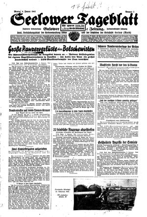 Seelower Tageblatt vom 04.01.1943