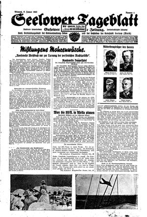 Seelower Tageblatt vom 06.01.1943
