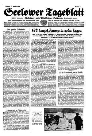 Seelower Tageblatt vom 12.01.1943