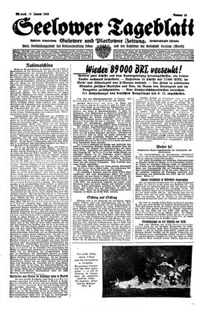 Seelower Tageblatt vom 13.01.1943