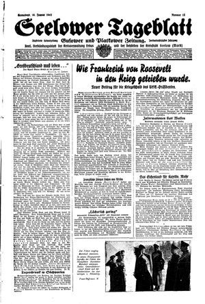 Seelower Tageblatt vom 16.01.1943