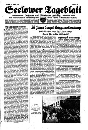 Seelower Tageblatt vom 22.01.1943