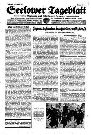 Seelower Tageblatt vom 23.01.1943