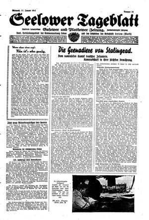 Seelower Tageblatt vom 27.01.1943