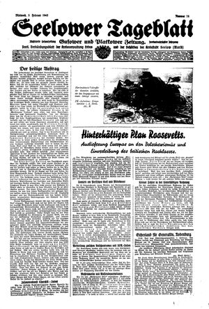 Seelower Tageblatt vom 03.02.1943