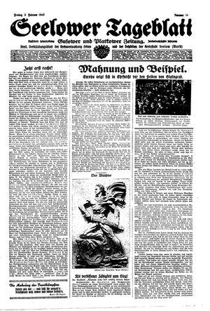 Seelower Tageblatt vom 05.02.1943