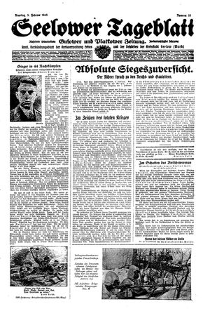 Seelower Tageblatt vom 09.02.1943