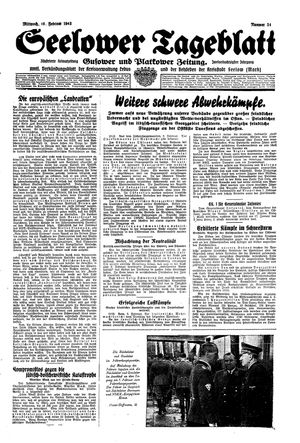 Seelower Tageblatt vom 10.02.1943