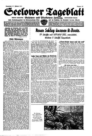 Seelower Tageblatt vom 27.02.1943