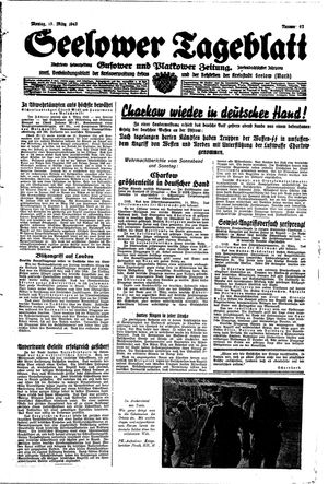 Seelower Tageblatt vom 15.03.1943