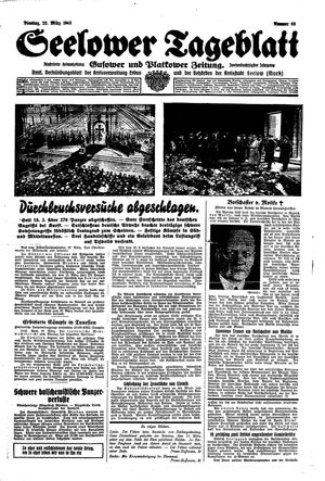 Seelower Tageblatt vom 23.03.1943