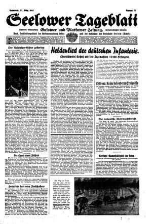 Seelower Tageblatt vom 27.03.1943