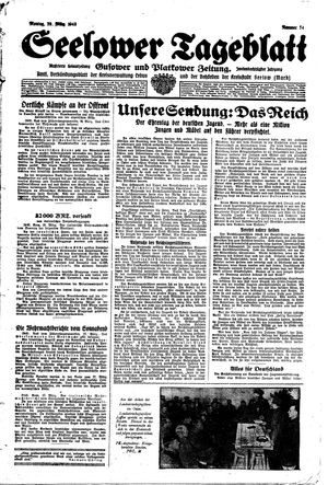 Seelower Tageblatt vom 29.03.1943