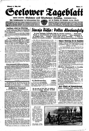 Seelower Tageblatt vom 31.03.1943