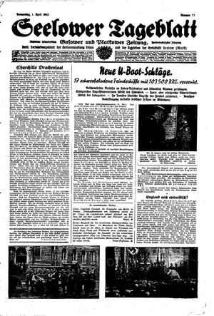 Seelower Tageblatt vom 01.04.1943
