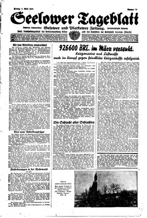 Seelower Tageblatt vom 02.04.1943