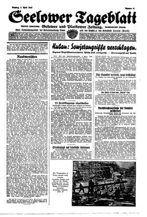 Seelower Tageblatt vom 06.04.1943