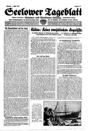 Seelower Tageblatt vom 07.04.1943