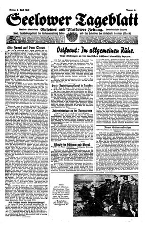 Seelower Tageblatt vom 09.04.1943