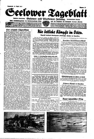 Seelower Tageblatt vom 10.04.1943
