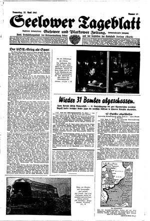 Seelower Tageblatt vom 22.04.1943