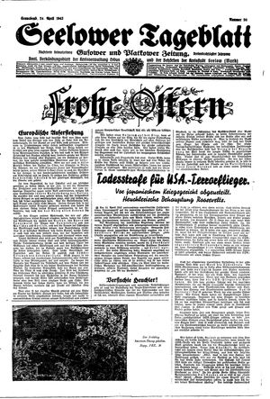 Seelower Tageblatt vom 24.04.1943