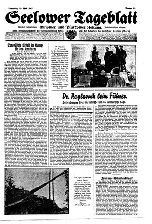 Seelower Tageblatt vom 29.04.1943