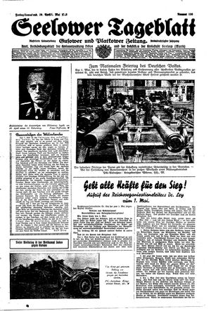 Seelower Tageblatt vom 30.04.1943