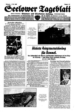 Seelower Tageblatt vom 12.05.1943
