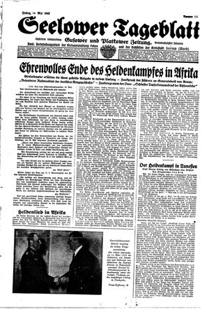 Seelower Tageblatt on May 14, 1943