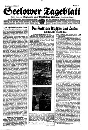 Seelower Tageblatt on May 15, 1943