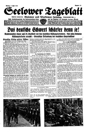 Seelower Tageblatt vom 07.06.1943