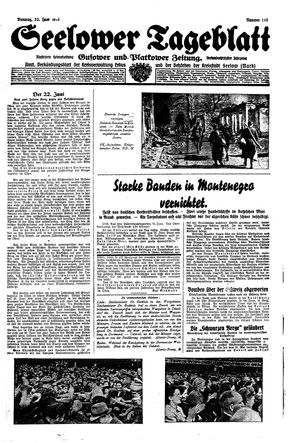 Seelower Tageblatt vom 22.06.1943